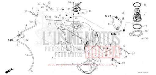 RESERVOIR A CARBURANT/POMPE A CARBURANT CBR1000SPR de 2024